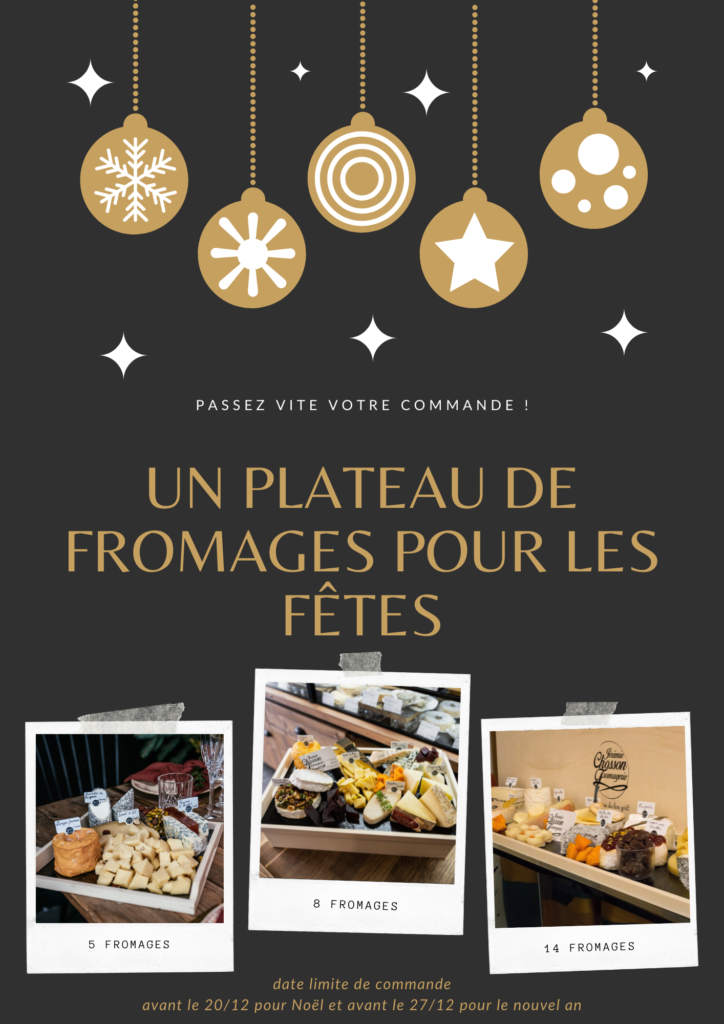 Un plateau de fromages pour les fêtes